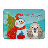 Caroline'S Treasures Snowman With Cocker Spaniel Floor Mat, 19 X 27, Multicolor