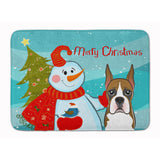 Caroline'S Treasures Snowman With Boxer Floor Mat, 19 X 27, Multicolor