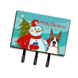 Caroline'S Treasures Bb1843Th68 Snowman With Boxer Leash Or Key Holder, Large, Multicolor