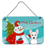 Caroline'S Treasures Snowman With Westie Wall Or Door Hanging Prints Bb1846Ds812, 8Hx12W