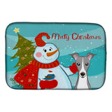 Caroline'S Treasures Bb1856Ddm Dish Drying Mat, 14 X 21, Snowman