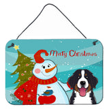 Caroline'S Treasures Snowman With Bernese Mountain Dog Wall Or Door Hanging Prints Bb1857Ds812, 8Hx12W