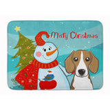 Caroline'S Treasures Snowman With Beagle Floor Mat, 19 X 27, Multicolor