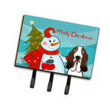 Caroline'S Treasures Bb1863Th68 Snowman With Basset Hound Leash Or Key Holder, Large, Multicolor
