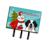 Caroline'S Treasures Bb1866Th68 Snowman With Saint Bernard Leash Or Key Holder, Large, Multicolor