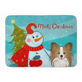 Caroline'S Treasures Snowman With Papillon Floor Mat, 19 X 27, Multicolor