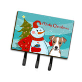 Caroline'S Treasures Bb1880Th68 Snowman With Jack Russell Terrier Leash Or Key Holder, Large, Multicolor