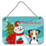 Caroline'S Treasures Snowman With Jack Russell Terrier Wall Or Door Hanging Prints Bb1881Ds812, 8Hx12W
