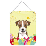 Caroline'S Treasures Jack Russell Terrier Easter Egg Hunt Wall Or Door Hanging Prints Bb1884Ds1216, 16Hx12W, Multicolor