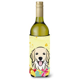 Caroline'S Treasures Bb1887Literk Golden Retriever Easter Egg Hunt Wine Bottle Hugger Koozie, 750Ml, Multicolor