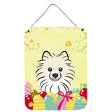 Caroline'S Treasures Pomeranian Easter Egg Hunt Wall Or Door Hanging Prints Bb1889Ds1216, 16Hx12W, Multicolor
