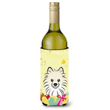 Caroline'S Treasures Bb1889Literk Pomeranian Easter Egg Hunt Wine Bottle Hugger Koozie, 750Ml, Multicolor