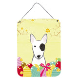 Caroline'S Treasures Bull Terrier Easter Egg Hunt Wall Or Door Hanging Prints Bb1891Ds1216, 16Hx12W, Multicolor