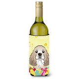 Caroline'S Treasures Bb1898Literk Cocker Spaniel Easter Egg Hunt Wine Bottle Hugger Koozie, 750Ml, Multicolor