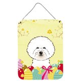 Caroline'S Treasures Bichon Frise Easter Egg Hunt Wall Or Door Hanging Prints Bb1899Ds1216, 16Hx12W, Multicolor