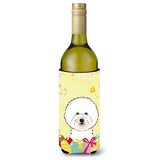 Caroline'S Treasures Bb1899Literk Bichon Frise Easter Egg Hunt Wine Bottle Hugger Koozie, 750Ml, Multicolor