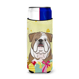 Caroline'S Treasures Bb1901Muk English Bulldog Easter Egg Hunt Michelob Ultra Koozies For Slim Cans, Multicolor