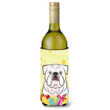 Caroline'S Treasures Bb1902Literk White English Bulldog Easter Egg Hunt Wine Bottle Hugger Koozie, 750Ml, Multicolor