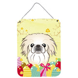 Caroline'S Treasures Pekingese Easter Egg Hunt Wall Or Door Hanging Prints Bb1903Ds1216, 16Hx12W, Multicolor