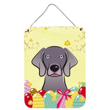 Caroline'S Treasures Weimaraner Easter Egg Hunt Wall Or Door Hanging Prints Bb1913Ds1216, 16Hx12W, Multicolor