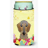 Caroline'S Treasures Bb1915Tbc Wirehaired Dachshund Easter Egg Hunt Tall Boy Hugger Koozie, Multicolor