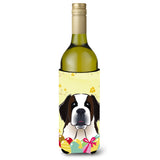 Caroline'S Treasures Bb1928Literk Saint Bernard Easter Egg Hunt Wine Bottle Hugger Koozie, 750Ml, Multicolor