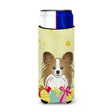 Caroline'S Treasures Bb1930Muk Papillion Easter Egg Hunt Michelob Ultra Koozies For Slim Cans, Multicolor