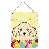 Caroline'S Treasures Buff Poodle Easter Egg Hunt Wall Or Door Hanging Prints Bb1940Ds1216, 16Hx12W, Multicolor