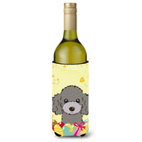 Caroline'S Treasures Bb1941Literk Silver Gray Poodle Easter Egg Hunt Wine Bottle Hugger Koozie, 750Ml, Multicolor