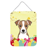 Caroline'S Treasures Jack Russell Terrier Easter Egg Hunt Wall Or Door Hanging Prints Bb1942Ds1216, 16Hx12W, Multicolor