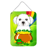 Caroline'S Treasures Maltese St. Patrick'S Day Wall Or Door Hanging Prints Bb1952Ds1216, 16Hx12W, Multicolor