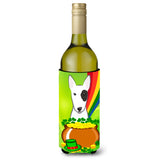 Caroline'S Treasures Bb1953Literk Bull Terrier St. Patrick'S Day Wine Bottle Hugger Koozie, 750Ml, Multicolor