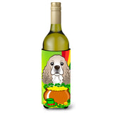 Caroline'S Treasures Bb1960Literk Cocker Spaniel St. Patrick'S Day Wine Bottle Hugger Koozie, 750Ml, Multicolor
