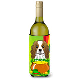 Caroline'S Treasures Bb1968Literk Cavalier Spaniel St. Patrick'S Day Wine Bottle Hugger Koozie, 750Ml, Multicolor