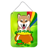 Caroline'S Treasures Shiba Inu St. Patrick'S Day Wall Or Door Hanging Prints Bb1969Ds1216, 16Hx12W, Multicolor