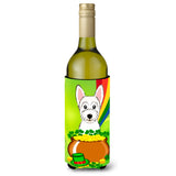 Caroline'S Treasures Bb1970Literk Westie St. Patrick'S Day Wine Bottle Hugger Koozie, 750Ml, Multicolor