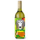 Caroline'S Treasures Bb1973Literk Saluki St. Patrick'S Day Wine Bottle Hugger Koozie, 750Ml, Multicolor