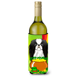 Caroline'S Treasures Bb1974Literk Japanese Chin St. Patrick'S Day Wine Bottle Hugger Koozie, 750Ml, Multicolor