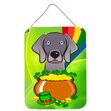 Caroline'S Treasures Weimaraner St. Patrick'S Day Wall Or Door Hanging Prints Bb1975Ds1216, 16Hx12W, Multicolor