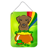 Caroline'S Treasures Chocolate Labrador St. Patrick'S Day Wall Or Door Hanging Prints Bb1978Ds1216, 16Hx12W, Multicolor