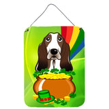 Caroline'S Treasures Basset Hound St. Patrick'S Day Wall Or Door Hanging Prints Bb1987Ds1216, 16Hx12W, Multicolor