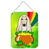 Caroline'S Treasures Afghan Hound St. Patrick'S Day Wall Or Door Hanging Prints Bb1988Ds1216, 16Hx12W, Multicolor