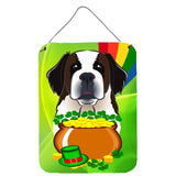 Caroline'S Treasures Saint Bernard St. Patrick'S Day Wall Or Door Hanging Prints Bb1990Ds1216, 16Hx12W, Multicolor