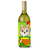 Caroline'S Treasures Bb1995Literk Chihuahua St. Patrick'S Day Wine Bottle Hugger Koozie, 750Ml, Multicolor