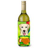 Caroline'S Treasures Bb1996Literk Golden Retriever St. Patrick'S Day Wine Bottle Hugger Koozie, 750Ml, Multicolor