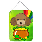 Caroline'S Treasures Chocolate Brown Poodle St. Patrick'S Day Wall Or Door Hanging Prints Bb2000Ds1216, 16Hx12W, Multicolor