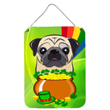 Caroline'S Treasures Fawn Pug St. Patrick'S Day Wall Or Door Hanging Prints Bb2006Ds1216, 16Hx12W, Multicolor