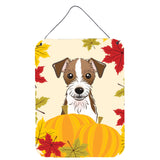 Caroline'S Treasures Jack Russell Terrier Thanksgiving Wall Or Door Hanging Prints Bb2008Ds1216, 16Hx12W, Multicolor