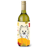 Caroline'S Treasures Bb2013Literk Pomeranian Thanksgiving Wine Bottle Hugger Koozie, 750Ml, Multicolor