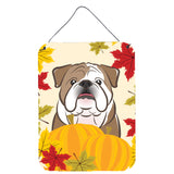 Caroline'S Treasures English Bulldog Thanksgiving Wall Or Door Hanging Prints Bb2025Ds1216, 16Hx12W, Multicolor